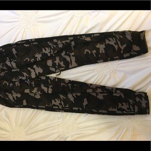 Camouflage print joggers